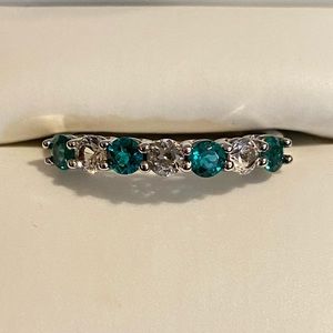 Helzberg Diamonds: Tourmaline and aquamarine ring, never worn.